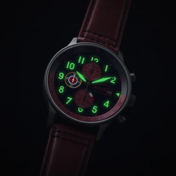 Hawker Hurricane – Blood Red – Classic Chronograph 10