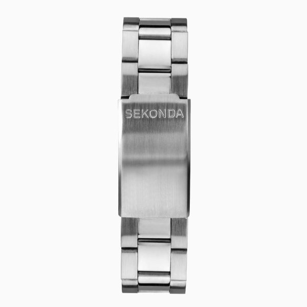 Classic Men’s Watch  –  Silver Case & Stainless Steel Bracelet with Black Dial 4