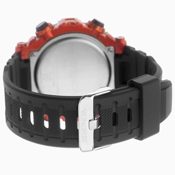 Digital Men’s Watch  –  Black Case & Plastic Strap with Black Dial 4