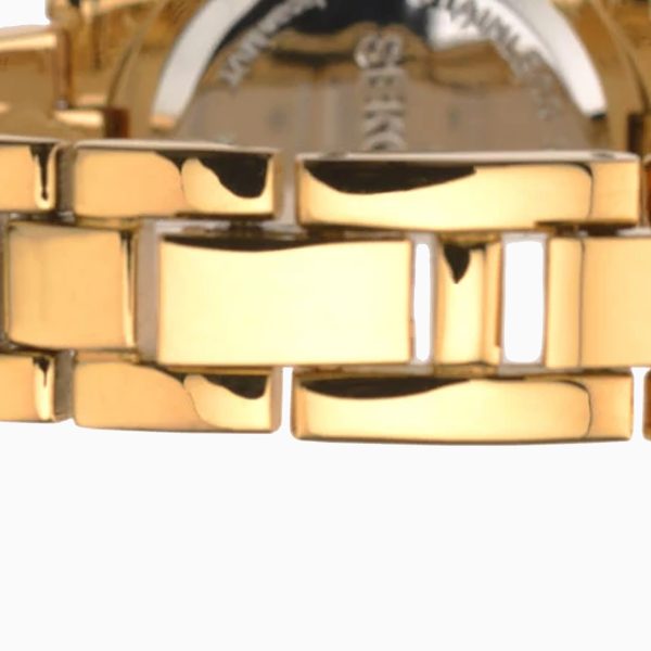 Day To Night Ladies Watch  –  Gold Case & Alloy Bracelet with Champagne Dial 2