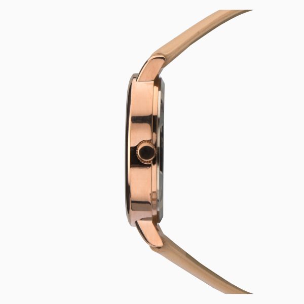 Ladies Watch  –  Rose Gold Case & PU Strap with Silver Dial 7
