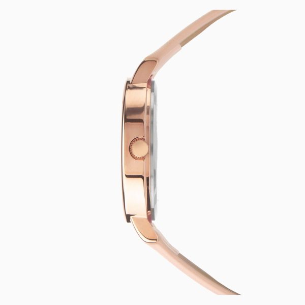Ladies Watch  –  Rose Gold Case & PU Strap with White Dial 5
