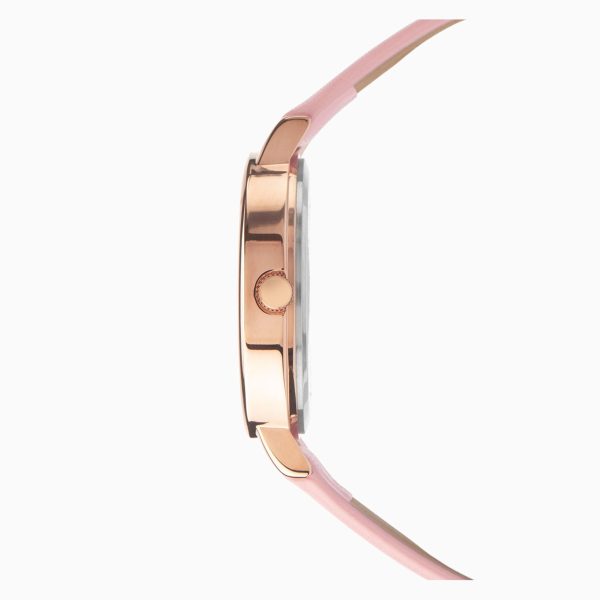 Ladies Watch  –  Rose Gold Case & PU Strap with White Dial 4