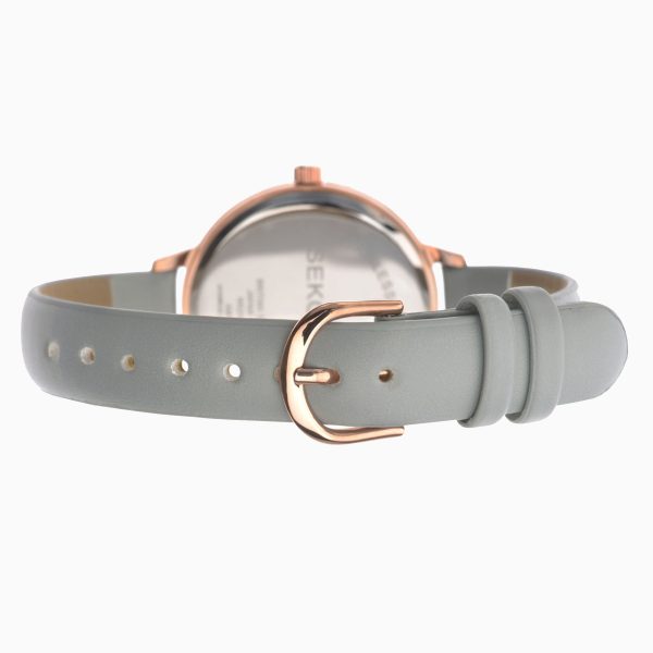 Ladies Watch  –  Rose Gold Case & PU Strap with Grey Dial 2