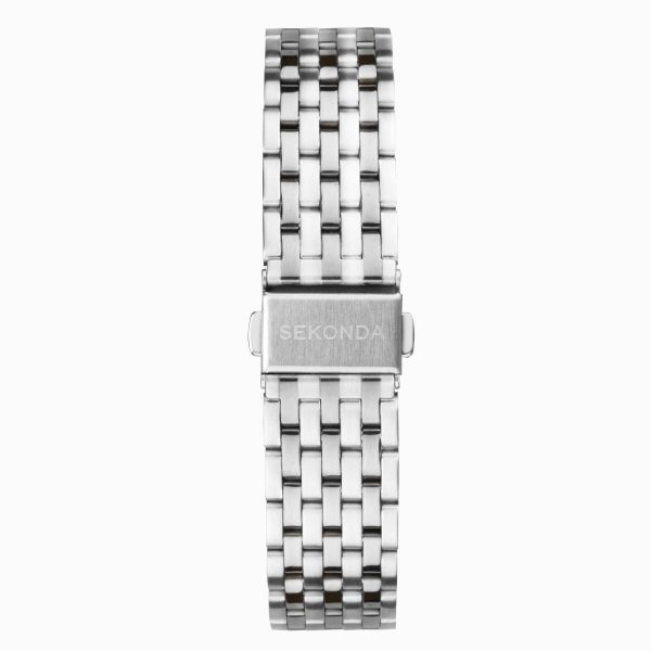 Maverick Men’s Watch  –  Silver Case & Stainless Steel Bracelet with Black Dial 2