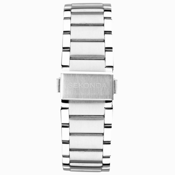 Wilson Men’s Watch  –  Silver Case & Stainless Steel Bracelet with Blue Dial 2
