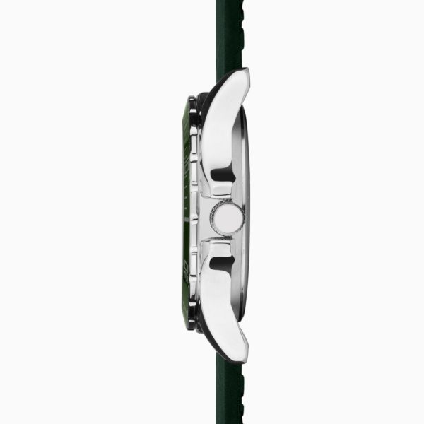 Balearic Men’s Watch  –  Silver Alloy Case & Green Rubber Strap with Green Dial 5