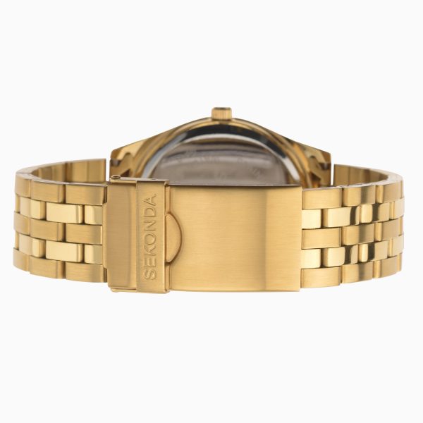 Classic Men’s Watch  –  Gold Case & Stainless Steel Bracelet with Silver Dial 2