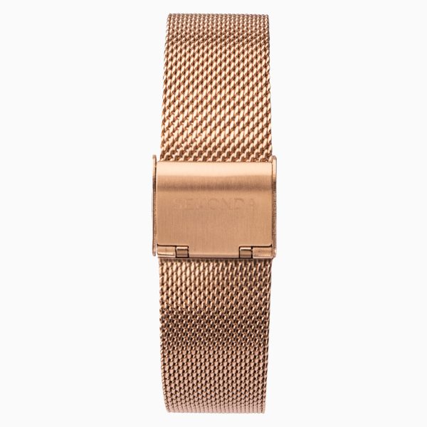 Celeste Ladies Watch  –  Rose Gold Case & Stainless Steel Mesh Bracelet with Grey Dial 3