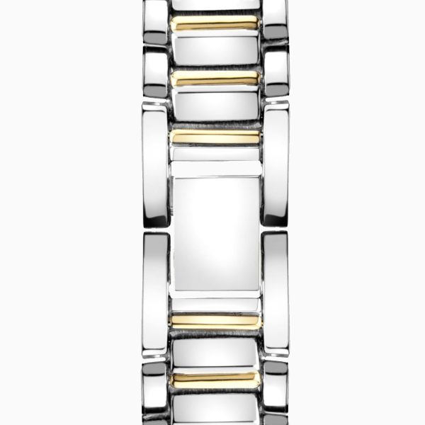 Ladies Watch  –  Two Tone Case & Alloy Bracelet with Silver Dial 2