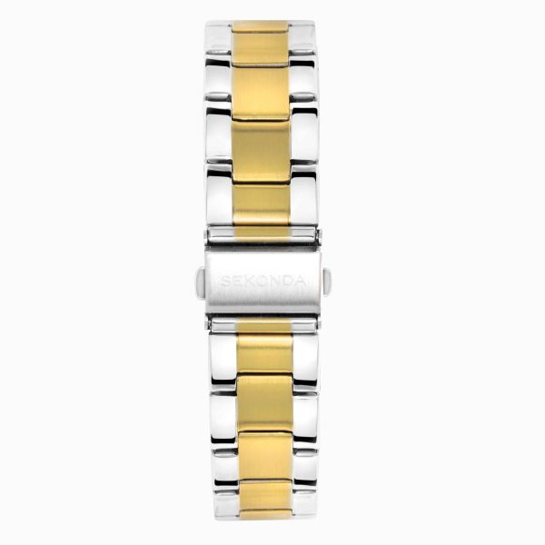 Taylor Ladies Watch  –  Two Tone Case & Stainless Steel Bracelet with Silver Dial 4