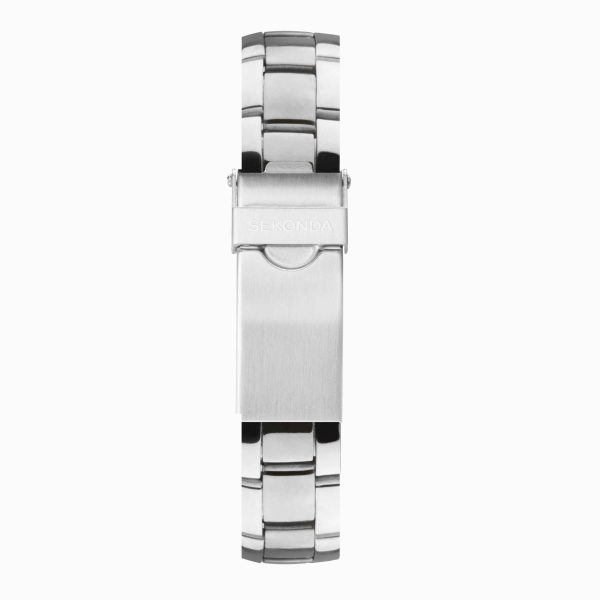 Catherine Ladies Watch  –  Silver Case & Stainless Steel Bracelet with Pink Dial 2
