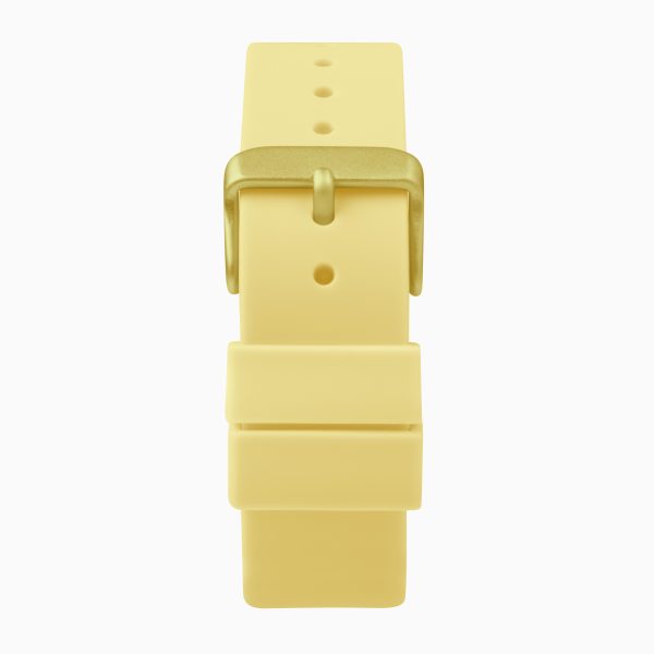 Palette Ladies Watch  –  Yellow Case & Silicone Strap with Yellow Dial 2