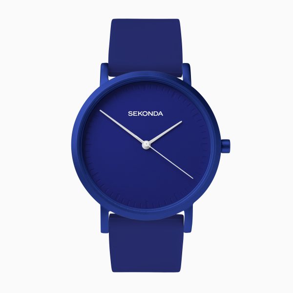 Palette Ladies Watch  –  Blue Case & Silicone Strap with Blue Dial