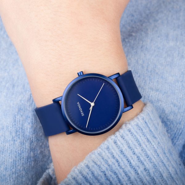 Palette Ladies Watch  –  Blue Case & Silicone Strap with Blue Dial 3