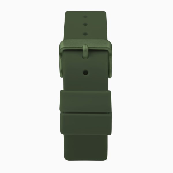 Palette Ladies Watch  –  Green Case & Silicone Strap with Green Dial 2