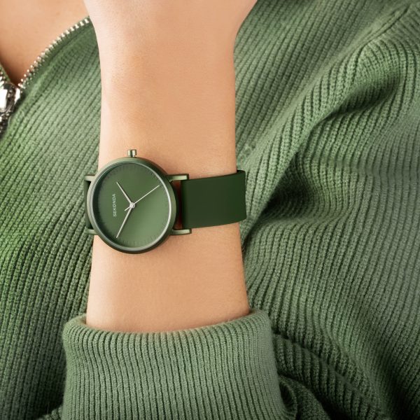 Palette Ladies Watch  –  Green Case & Silicone Strap with Green Dial 3