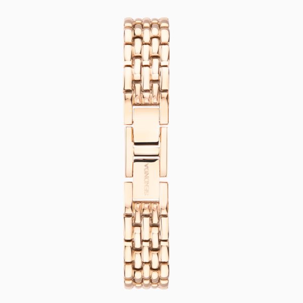 Monica Ladies Watch  –  Rose Gold Alloy Case & Bracelet with White Dial 2