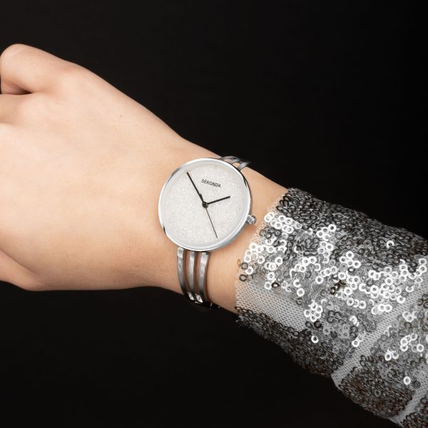 Stardust Ladies Watch  –  Silver Alloy Case & Bracelet with Silver Dial 3