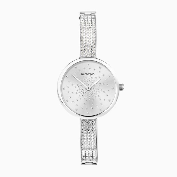 Celeste Starlet Ladies Watch  –  Silver Alloy Case & Bracelet with Silver Dial