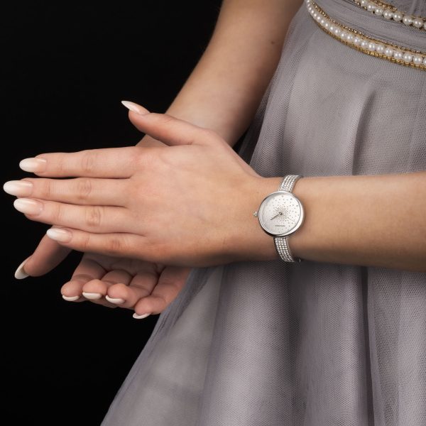 Celeste Starlet Ladies Watch  –  Silver Alloy Case & Bracelet with Silver Dial 3