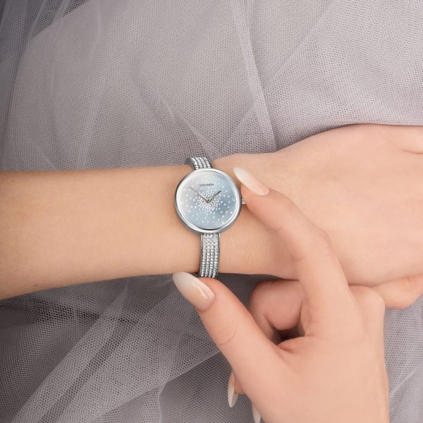Celeste Starlet Ladies Watch  –  Silver Alloy Case & Bracelet with Blue Dial 3