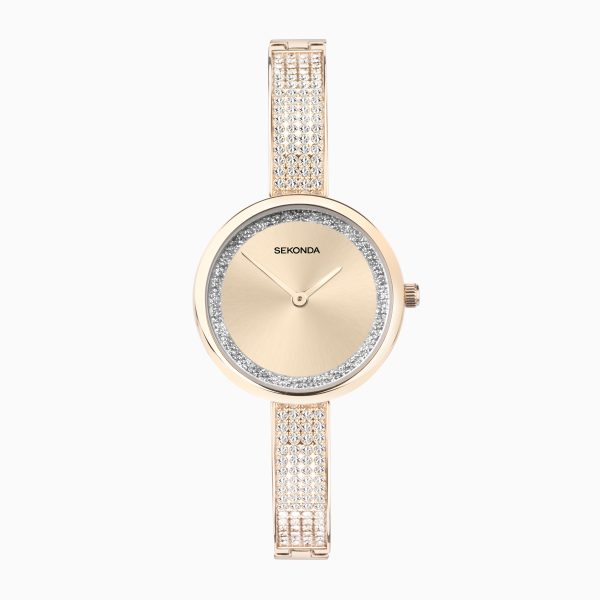 Aurora Ladies Watch  –  Rose Gold Alloy Case & Bracelet with Rose Dial