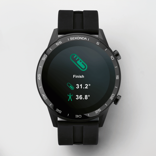 Active Smart Watch  –  Black Case & Black Silicone Strap 5