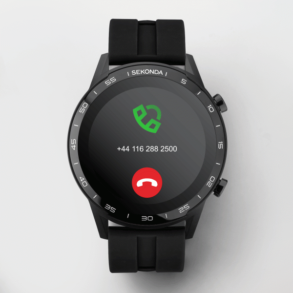 Active Smart Watch  –  Black Case & Black Silicone Strap 8