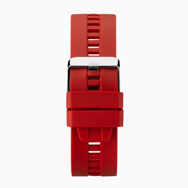 Active Smart Watch  –  Black Case & Red Silicone Strap 6