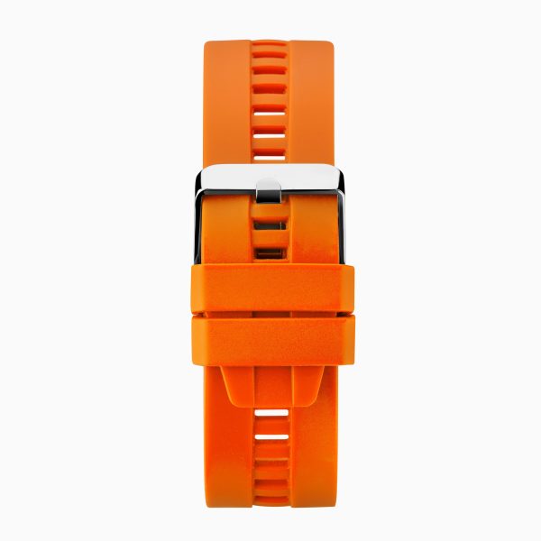 Active Smart Watch  –  Black Case & Orange Silicone Strap 7