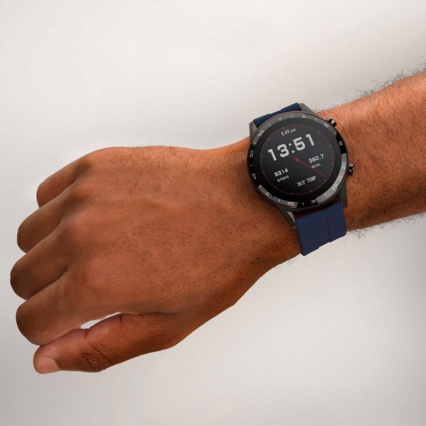 Active Smart Watch  –  Black Case & Blue Silicone Strap 8