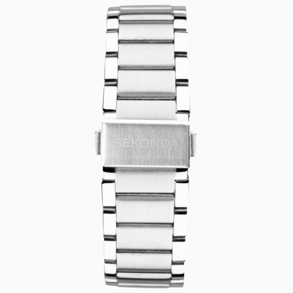 Wilson Men’s Watch  –  Silver Case & Stainless Steel Bracelet with Silver White Dial 3