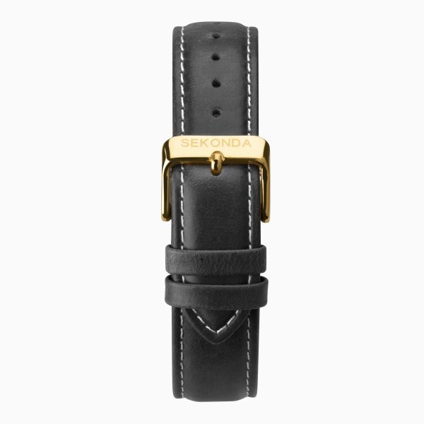 Originals Men’s Watch  –  Gold Case & Black Leather Strap with Gold Dial 3