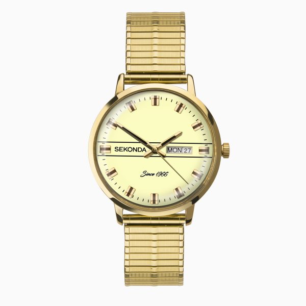 Originals Men’s Watch  –  Gold Case & Stainless Steel Bracelet with Cream Dial