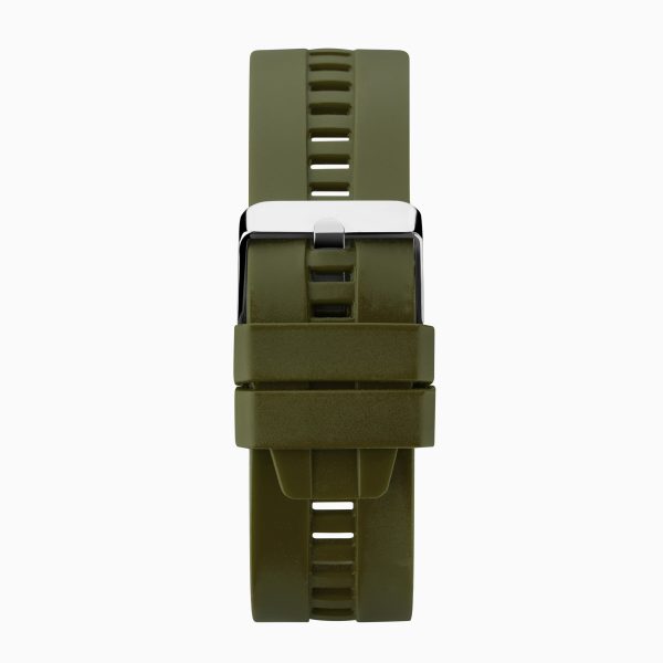 Active Smart Watch  –  Black Case & Khaki Silicone Strap 6
