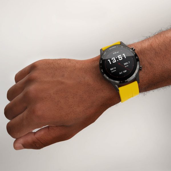 Active Smart Watch  –  Black Case & Sekonda Yellow Silicone Strap 9