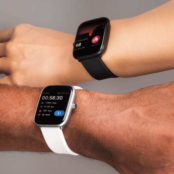 Motion Smart Watch  –  Black Case & Silicone Strap 4
