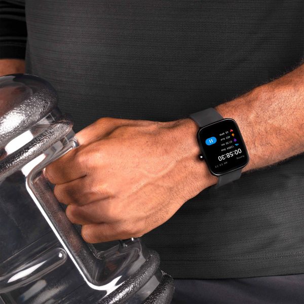 Motion Smart Watch  –  Black Case & Silicone Strap 2