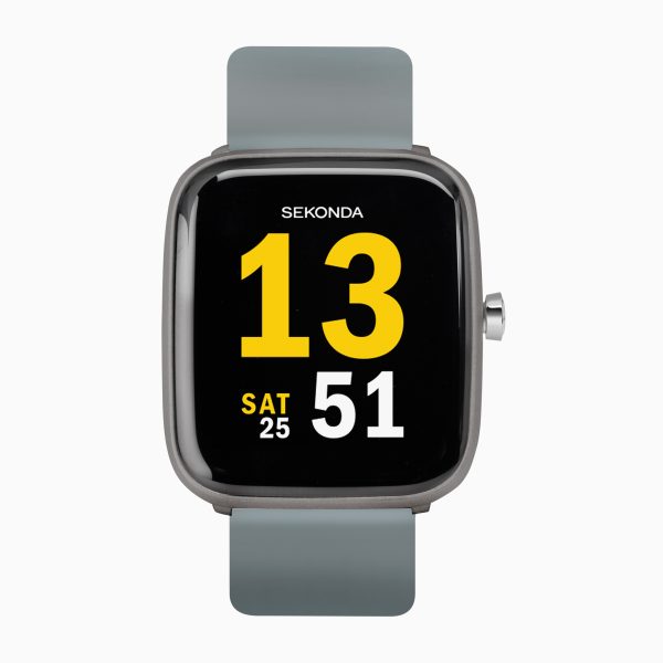 Motion Smart Watch  –  Grey Case & Silicone Strap