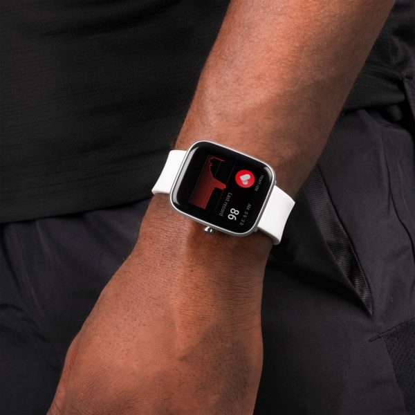 Motion Smart Watch  –  Silver Case & White Silicone Strap 6