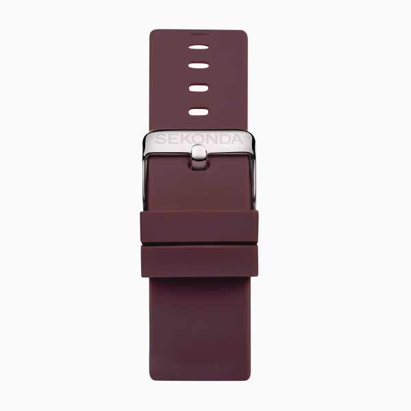 Motion Smart Watch  –  Rose Gold Case & Burgundy Silicone Strap 2