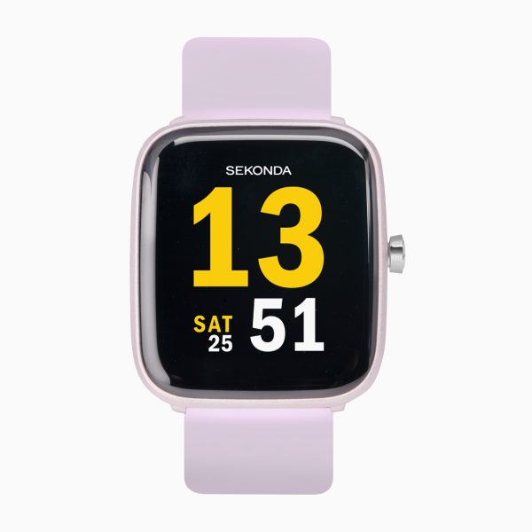 Motion Smart Watch  –  Lilac Case & Silicone Strap