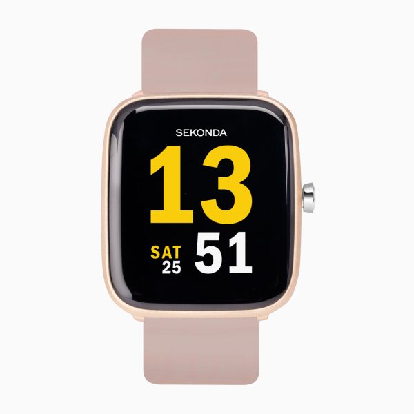 Motion Smart Watch  –  Rose Gold Case & Pink Silicone Strap