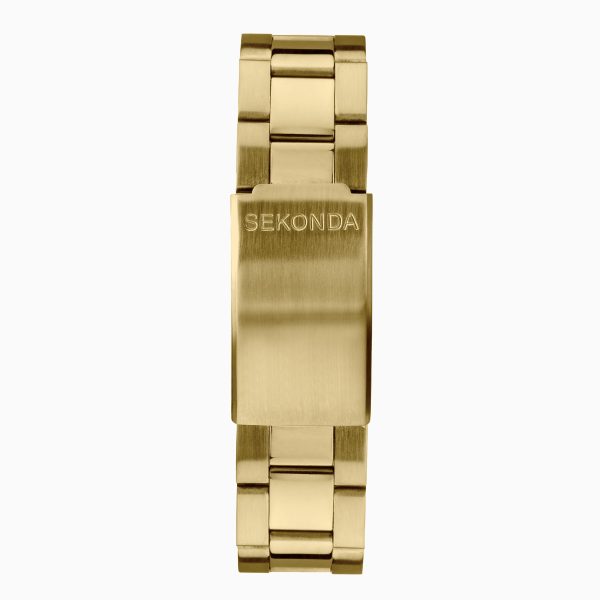 Jones Men’s Watch  –  Gold Stainless Steel Case & Bracelet Silver Dial 2