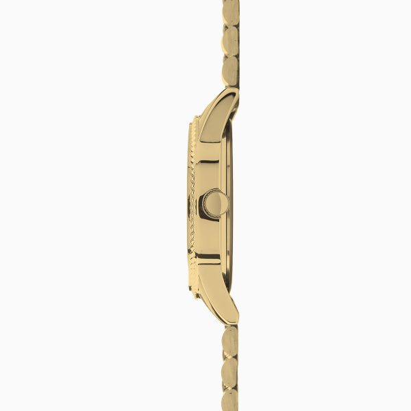 King Men’s Watch  –  Gold Alloy Case & Stainless Steel Bracelet with Green Dial 6
