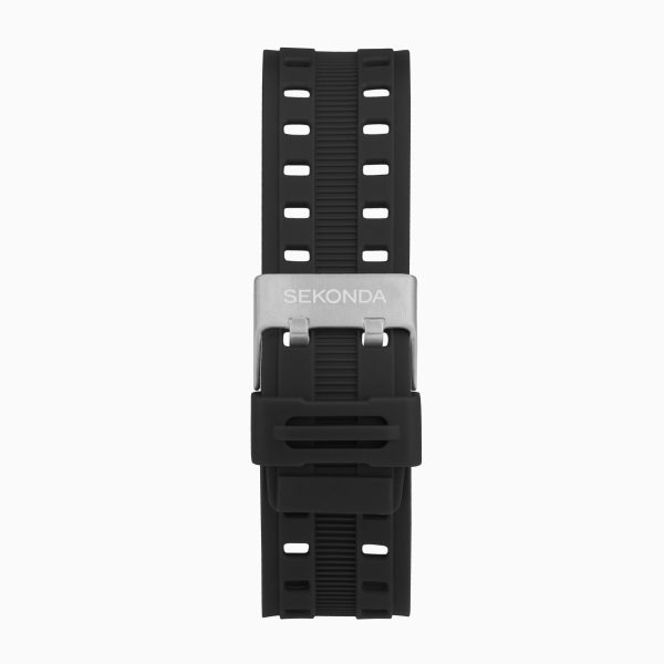 Crossfell Digital Men’s Watch  –  Black Plastic Case & Strap with Black LCD Display 3