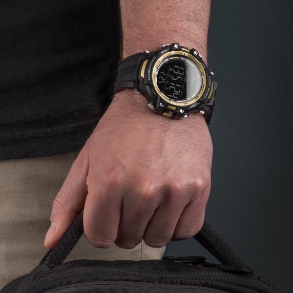 Crossfell Digital Men’s Watch  –  Black Plastic Case & Strap with Black LCD Display 4