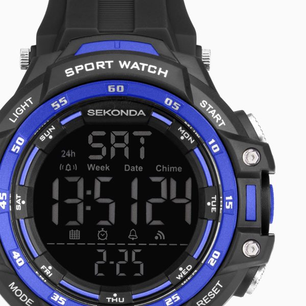 Crossfell Digital Men’s Watch  –  Black Plastic Case & Strap with Black LCD Display 5