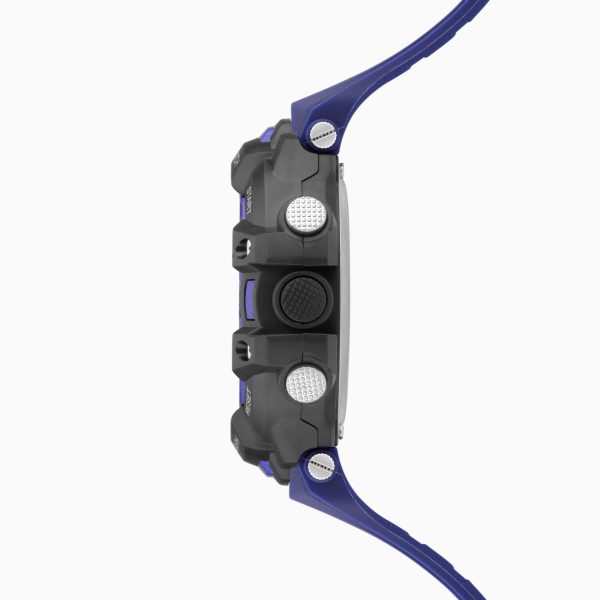 Crossfell Digital Men’s Watch  –  Black Plastic Case & Blue Strap with Black LCD Display 6